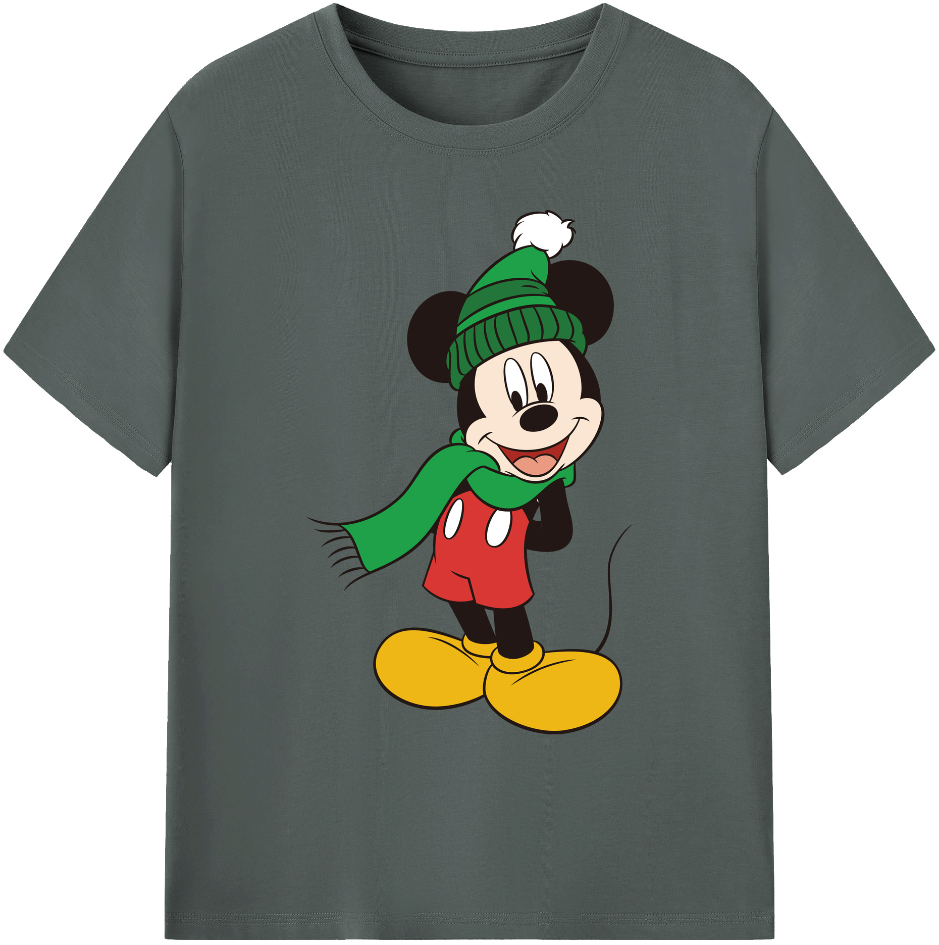 ミッキーマウス Mickey Mouse 綿100％ メンズ半袖Tシャツ｜肌触りやわらか＆通気性